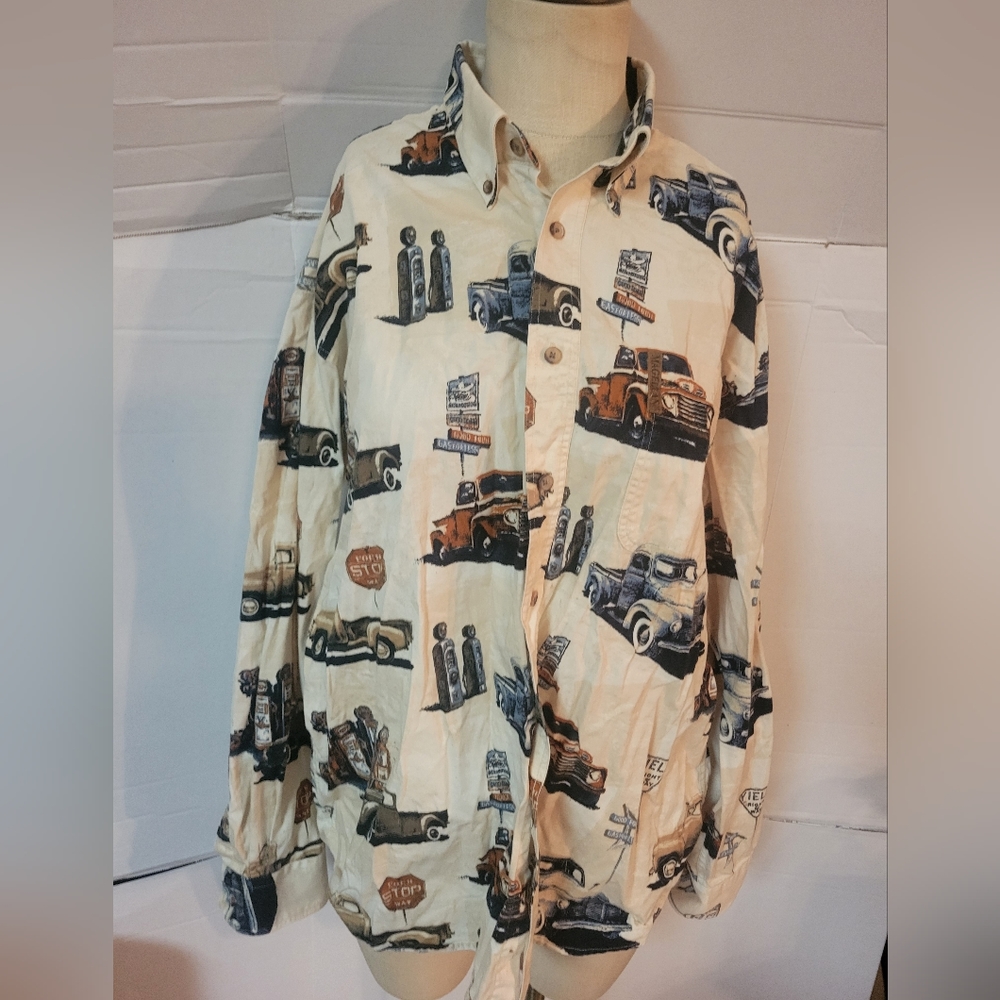 Classic Truck. Print Mens RETRO Shirt size large.